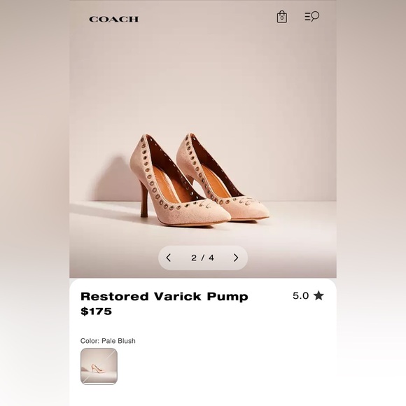 COACH LT PINK  Women's 3.5 inch heeled shoes. Pristine condition! Size 6! - Picture 7 of 10